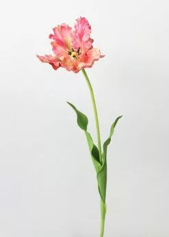 Afloral Artificial Parrot Tulip In Pink Green - 27.5"