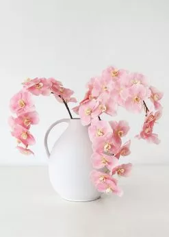 Afloral Large Pink Real Touch Fake Orchids - 44"