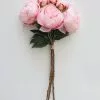 Afloral Artificial Flowers Pink Faux Flower Bundle Of Peonies - 21.5"