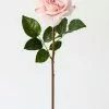 Afloral Real Touch Fake Flowers Rose In Pink - 23.5" Artificial Flowers