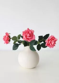 Afloral Real Touch Rose In Watermelon Pink - 20.5