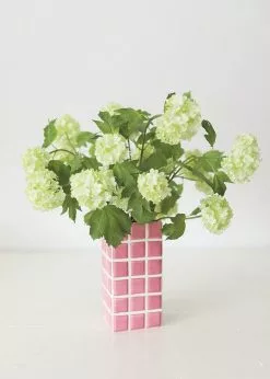Afloral Pink Dolomite Ceramic Tile Vase - 8."