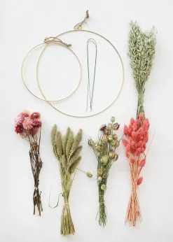 Afloral Dried Floral Hoop Styling Kit - 2 Hoops Dried Flowers