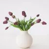 Afloral Artificial Flowers Bundle Of 7 Purple Artificial Tulip Flower - 18.5"