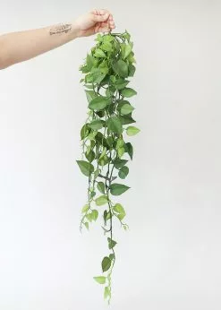 Afloral Artificial Plants Hanging Philodendron Bush - 49.5"