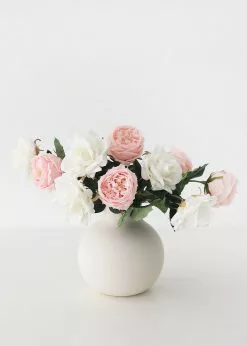 Afloral Cream Real Touch Rose Fake Flower - 20.5