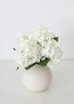 Afloral Real Touch Hydrangea In Talc White - 18