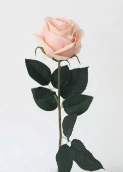 Afloral Artificial Flowers Real Touch Rose In Light Pink - 20
