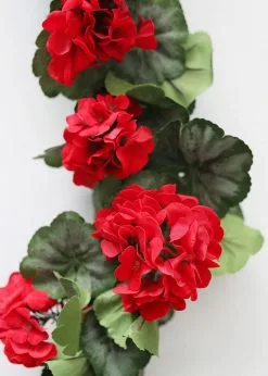 Afloral Geranium UV Protected Outdoor Flower Garland - 72"