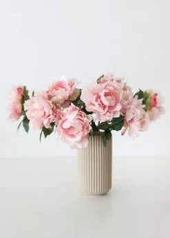 Afloral Silk Flower Peony In Pink - 23"