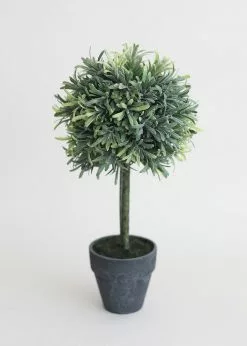 Afloral Artificial Plants Fake Rosemary Herb Topiary Potted Plant - 14"