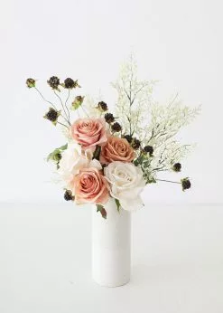 Afloral Artificial Flowers Faux Caspia Flower In White - 29