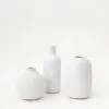 Afloral Set Of 3 Matte Ceramic Bud Vases - 4.25-7"