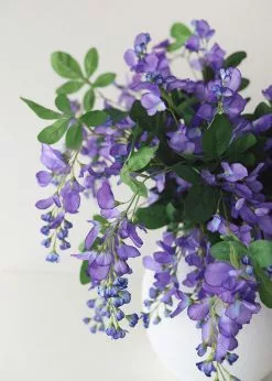 Afloral Violet Blue Silk Hanging Wisteria Bush - 31