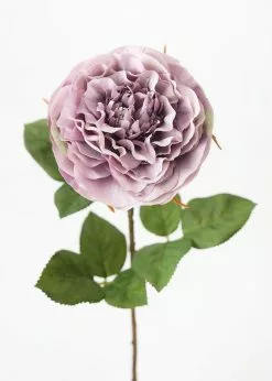Afloral Artificial Flowers Faux Cabbage Rose In Lavender - 21.25
