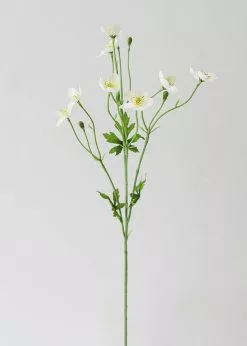 Afloral Artificial Flowers Cream White Artificial Buttercups - 25"