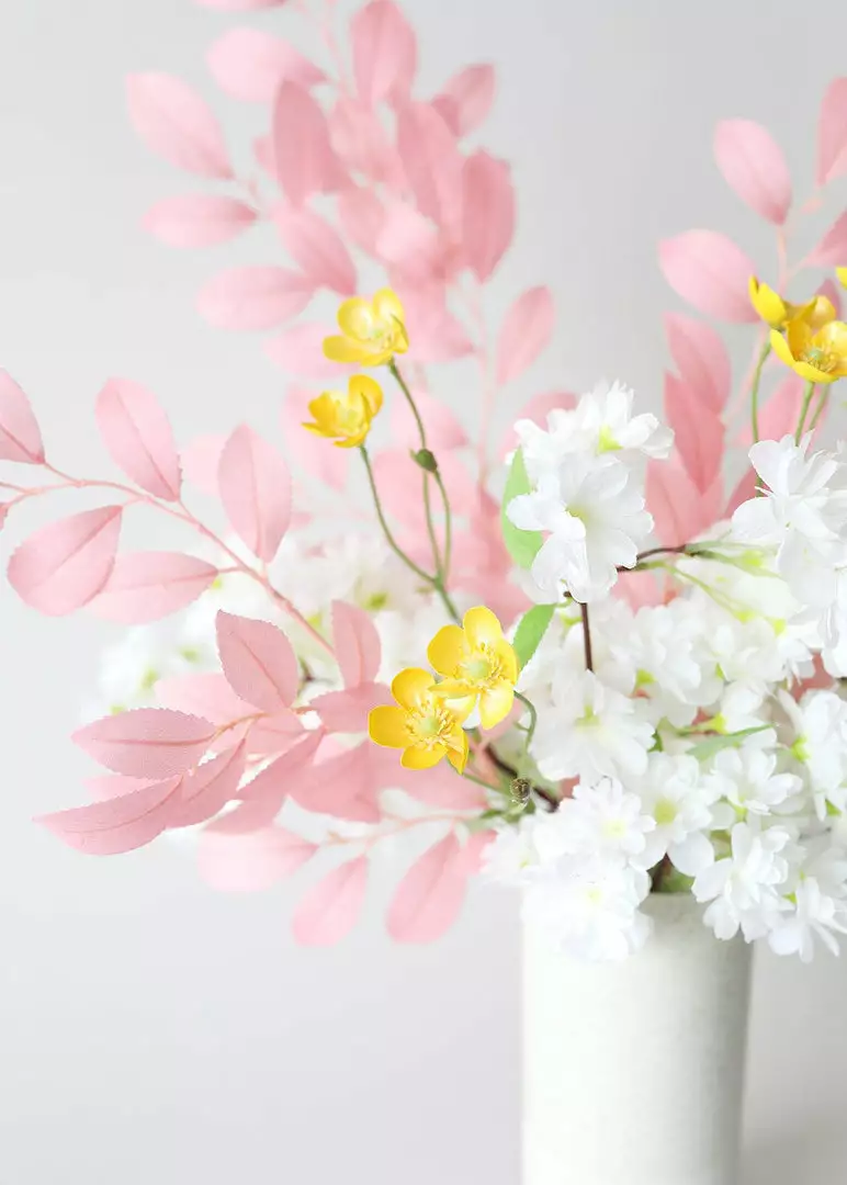 Afloral Artificial Plants Pink Artificial Ruscus Leaves - 26"