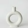 Afloral Handmade Stoneware Circle Vase - 9.25"
