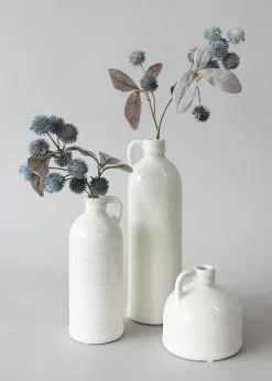 Afloral Artificial Globe Thistles In Blue Grey - 19.5