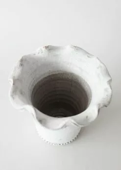 Afloral Wakefield Whitewashed Clay Pot With Drainage - 7