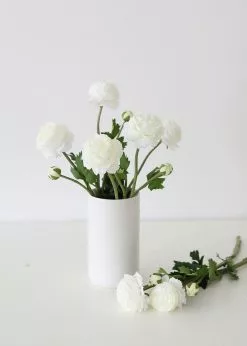 Afloral Cream White Ranunculus Silk Flower - 18.75