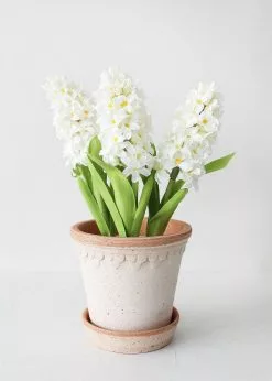 Afloral White Artificial Hyacinth Flowers - 12.5