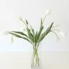 Afloral Bundle Of 5 Real Touch White Tulips - 22" Artificial Flowers