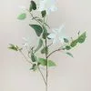 Afloral White Faux Clematis Flower Branch - 46" Artificial Flowers