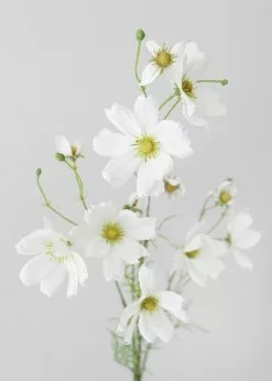 Afloral Artificial Flowers White Artificial Cosmos Flowers - 37"