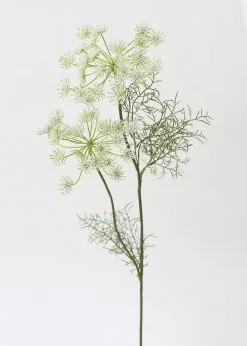 Afloral Artificial Flowers White Fake Queen Anne Wildflowers - 33"