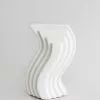 Vases Afloral Nordic Cream White Wave Vase - 8"