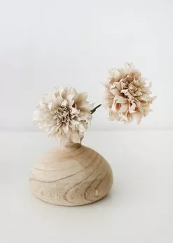 Afloral Natural Unpolished Paulownia Wood Vase - 5.25