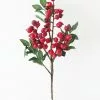 Afloral Artificial Plants Artificial Winter Red Berry Pick - 14"