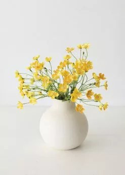 Afloral Artificial Buttercup Flowers In Yellow - 25"