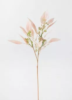 Afloral Fake Seeded Eucalyptus Leaves In Blush - 18"