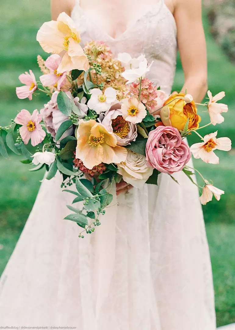 Afloral Artificial Flowers Silk English Cabbage Rose In Mauve - 25"