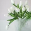 Afloral.com Artificial Flowers Real Touch Tulip Flower Bundle Of 12 - 14.5"